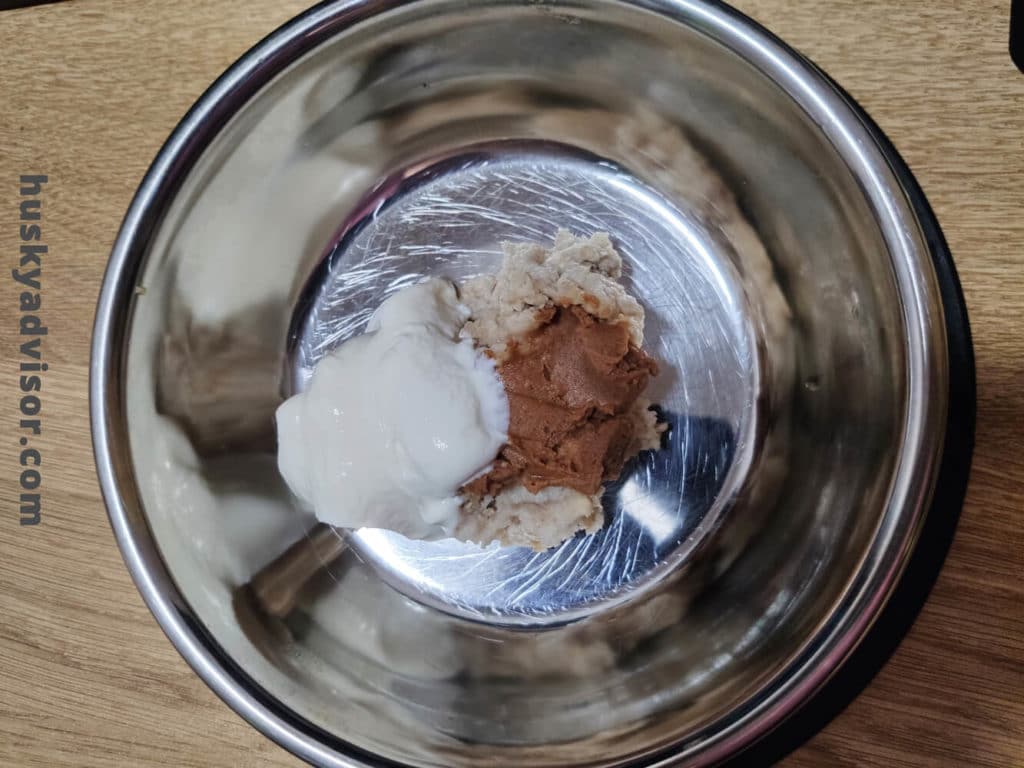 peanut butter yogurt oatmeal for dogs