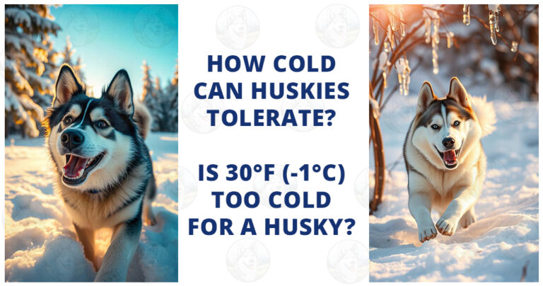 How cold can Huskies tolerate? Is 30°F (-1°C) too cold for a Husky?