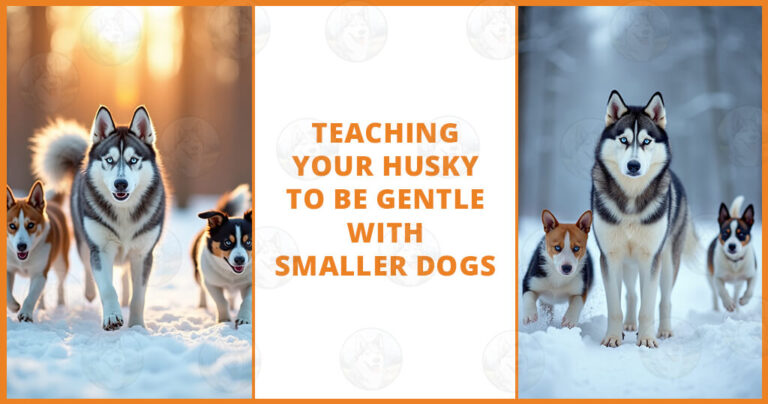 Teaching your Husky to be gentle with smaller dogs
