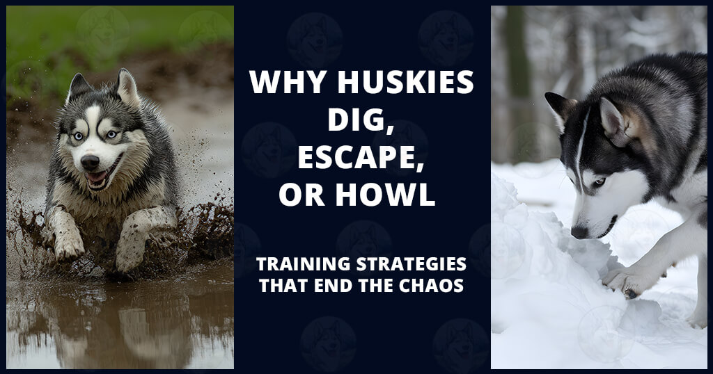 Why Huskies Dig, Escape, or Howl –  Training Strategies That End the Chaos Why Huskies Dig Escape or HowL Training Strategies That End the Chaos